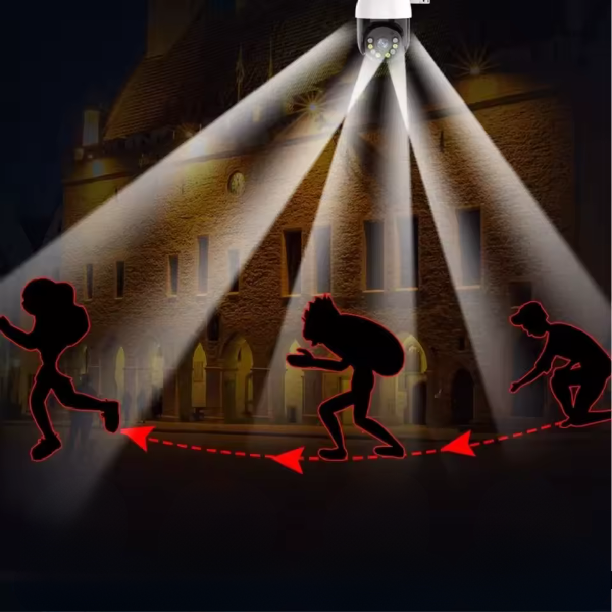 WLAN E27 Überwachungskamera mit 360° PTZ