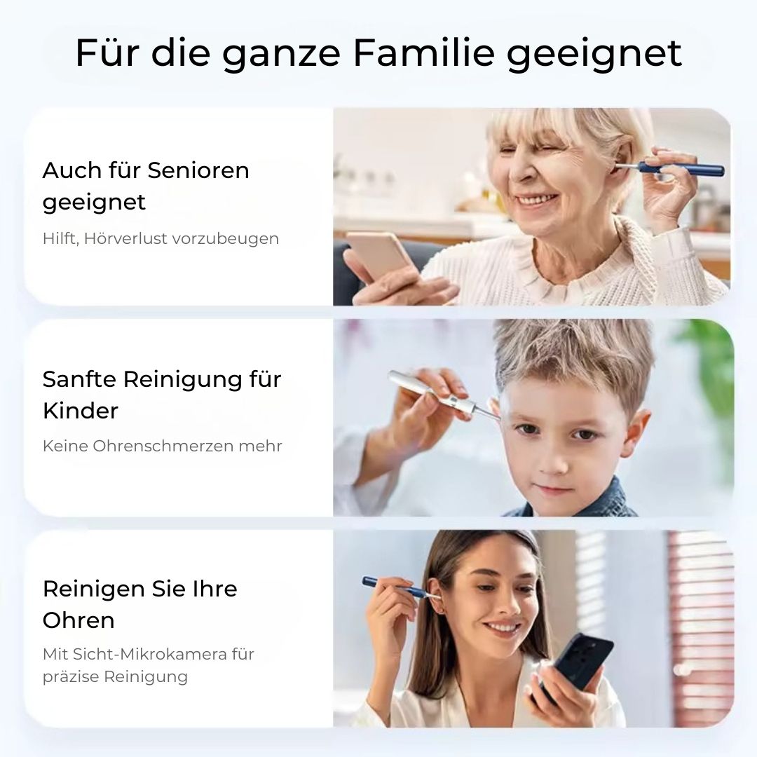 Smarter Ohrreiniger 2-in-1 mit 4K-Kamera – für iOS & Android